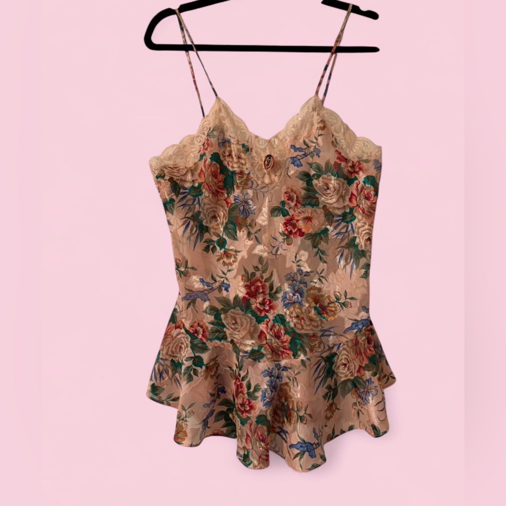 Vintage NWT Victoria’s Secret Gold Label Floral Lace Slip Dress Size Small